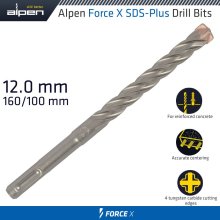 Alpen Force X 12.0 X 160/100 Sds-Plus Drill Bit X4 Cutting Edges Alpen Force X 12.0 X 160/100 Sds-Plus Drill Bit X4 Cutting Edges
