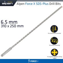 Alpen Force X 6.5 X 310/250 Sds-Plus Drill Bit X4 Cutting Edges Alpen Force X 6.5 X 310/250 Sds-Plus Drill Bit X4 Cutting Edges