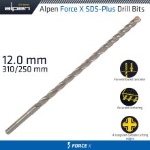 Alpen Force X 12.0 X 310/250 Sds-Plus Drill Bit X4 Cutting Edges Alpen Force X 12.0 X 310/250 Sds-Plus Drill Bit X4 Cutting Edges