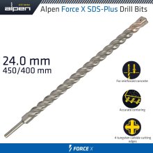 Alpen Force X 24.0 X 450/400 Sds-Plus Drill Bit X4 Cutting Edges Alpen Force X 24.0 X 450/400 Sds-Plus Drill Bit X4 Cutting Edges