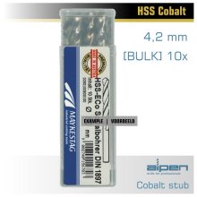 Alpen Cobalt Drill Bit Short Bulk 4.2mm