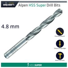 Alpen HSS Super Drill Bit 4.8mm Bulk Alpen HSS Super Drill Bit 4.8mm Bulk