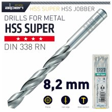Alpen HSS Super Drill Bit 8.2mm Bulk Alpen HSS Super Drill Bit 8.2mm Bulk