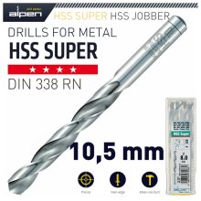 Alpen HSS Super Drill Bit 10.5mm Bulk Alpen HSS Super Drill Bit 10.5mm Bulk