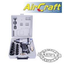 Air Craft Air Impact Wrench 1/2" 17 Piece Kit Single Hammer Air Craft Air Impact Wrench 1/2" 17 Piece Kit Single Hammer