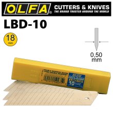 Olfa Double Segmented Heavy Duty Blades Lbd-10 10/Pack Olfa Double Segmented Heavy Duty Blades Lbd-10 10/Pack