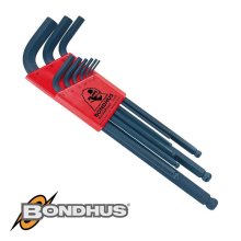 Bondhus Ball End L-Wrench 9pc Set 1.5-10mm Proguard Finish