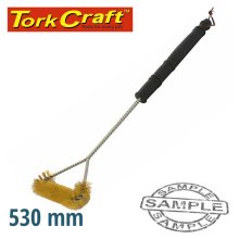 Tork Craft Braai Bbq Three Side Brass Wire Brush 530mm Handle 21" Tcw Tork Craft Braai Bbq Three Side Brass Wire Brush 530mm Handle 21" Tcw
