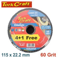 Flap Disc Zirconium 115mm 60 Grit Flat 4+1 Free