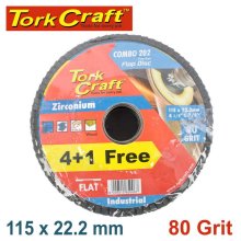 Flap Disc Zirconium 115mm 80 Grit Flat 4+1 Free