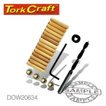 Tork Craft Dowel Kit 6mm - 34 Piece Tork Craft Dowel Kit 6mm - 34 Piece