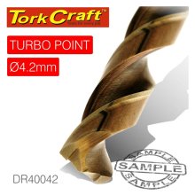 Tork Craft Drill Bit HSS Turbo Point 4.2mm 1/Card Tork Craft Drill Bit HSS Turbo Point 4.2mm 1/Card