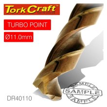 Tork Craft Drill Bit HSS Turbo Point 11.0mm 1/Card Tork Craft Drill Bit HSS Turbo Point 11.0mm 1/Card