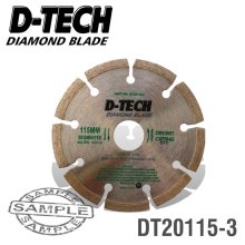 D-Tech Diamond Blade Segmented 115 X 22.23 Brick & Masonry
