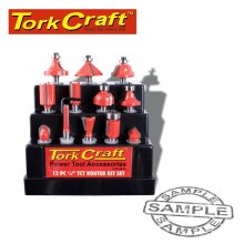 Tork Craft Router Bit Set 12pc Plastic Box 1/4 Shank Tork Craft Router Bit Set 12pc Plastic Box 1/4 Shank
