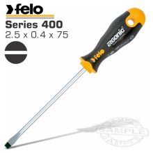 Felo Screwdriver Ergonic 400 Sl2.5x0.4x75