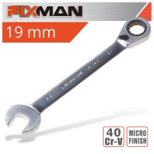 Fixman Reversible Combination Ratcheting Wrench 19mm Fixman Reversible Combination Ratcheting Wrench 19mm