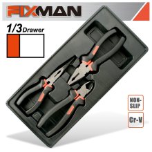 Fixman 3-Pc Pliers Set (Combination 8"Ncutting 7.5" Long Nose 8") Fixman 3-Pc Pliers Set (Combination 8"Ncutting 7.5" Long Nose 8")