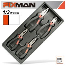 Fixman 4 Piece Plier Set Cp 7" Dcp 6" Lnp 8" Bnp 8" Fixman 4 Piece Plier Set Cp 7" Dcp 6" Lnp 8" Bnp 8"