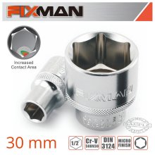 Fixman 1/2" Drive Hex Socket 30mm X 39,8mm Fixman 1/2" Drive Hex Socket 30mm X 39,8mm