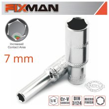 FIXMAN 1/4" DR DEEP SOCKET 7MM FIXMAN 1/4" DR DEEP SOCKET 7MM