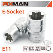 FIXMAN 1/2" DRIVE E-SOCKET 6 POINT E11 FIXMAN 1/2" DRIVE E-SOCKET 6 POINT E11