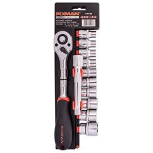 Fixman 12-Pc 1/2" Dr. Socket & Ratchet Set Fixman 12-Pc 1/2" Dr. Socket & Ratchet Set