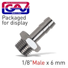Gav Hose Adaptor 1/8"M X 6mm 1cd Gav Hose Adaptor 1/8"M X 6mm 1cd