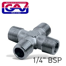 Gav 4-Way Connector 1/4" Mmmm Gav 4-Way Connector 1/4" Mmmm