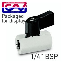 Gav Quick Ball Tap 1/4" X 1/4" Ff Packaged