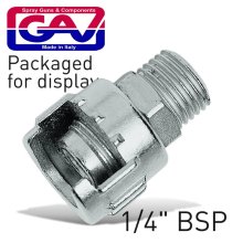 Gav Nipple With Metal Ring 1/4"M For Bayonet Couplings Packaged Gav Nipple With Metal Ring 1/4"M For Bayonet Couplings Packaged