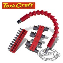 Tork Craft 18 Piece Flex. Shaft & Nutsetter Set Tork Craft 18 Piece Flex. Shaft & Nutsetter Set