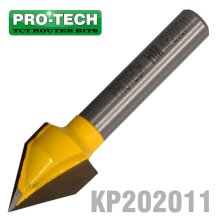 Pro-Tech V-Groove 1/2" X 5/8" 60 Degree 1/4" Shank Pro-Tech V-Groove 1/2" X 5/8" 60 Degree 1/4" Shank