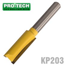 Pro-Tech Straight Bit 3/8" (9.5mm) X 1"(25.4mm) Two Flute 1/4" Shank Pro-Tech Straight Bit 3/8" (9.5mm) X 1"(25.4mm) Two Flute 1/4" Shank