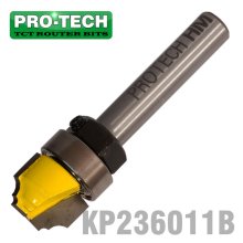 Pro-Tech Classical Pattern Plunge Cutting 1/2" X 3/8" With Top Bearing 1/4" Sh