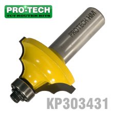 Pro-Tech Double Round Bit 1 1/2" X 11/16" Radius 3/16" 1/2" Shank Pro-Tech Double Round Bit 1 1/2" X 11/16" Radius 3/16" 1/2" Shank