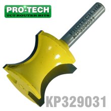 Pro-Tech External Bull Nose 1" (24.4mm) X 3/4" Half Radius Radius 3/16" 1/4" S