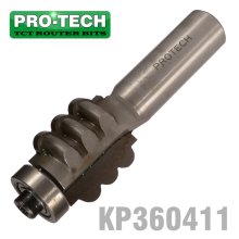 Pro-Tech Triple Flute Bit 7/8" X 1" Two Flutes 1/2" Shank Pro-Tech Triple Flute Bit 7/8" X 1" Two Flutes 1/2" Shank