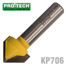 Pro-Tech V-Groove Bit Tct 1" X 1/2"Sh Pro-Tech V-Groove Bit Tct 1" X 1/2"Sh