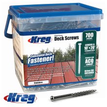 Kreg Stainless Steel Deck Screws 2" #8 Coarse Pan Head 700ct Kreg Stainless Steel Deck Screws 2" #8 Coarse Pan Head 700ct