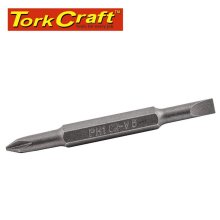 Tork Craft Replacement Bit 65mm Double Ended 6mm,Sl5mm/Ph1 For Kt2677 Tork Craft Replacement Bit 65mm Double Ended 6mm,Sl5mm/Ph1 For Kt2677