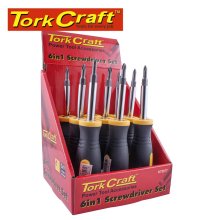 Tork Craft Screwdriver 6 In 1 Crv Bits Per Box Of 9 Tork Craft Screwdriver 6 In 1 Crv Bits Per Box Of 9