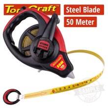 Tork Craft Measuring Tape Steel Blade 50m X 13mm Co-Molded Rubber Casing