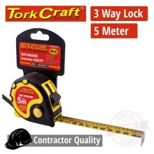 Tork Craft Measuring Tape Multi Lock 5m X 19mm Rubber Casing Matt Finish Tork Craft Measuring Tape Multi Lock 5m X 19mm Rubber Casing Matt Finish
