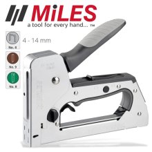 Miles Staple Gun Metal Body 18g Brad 12-14mm/Hl Pin 14mm/ Stap T50 6-14mm