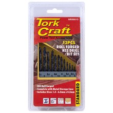 Tork Craft Drill Bit Set 13pce Roll Forged Metal Case Tork Craft Drill Bit Set 13pce Roll Forged Metal Case