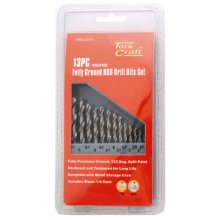 Tork Craft Drill Bit Set 13pce HSS Ground Bright Finish Tork Craft Drill Bit Set 13pce HSS Ground Bright Finish