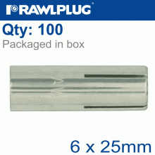 RAWLPLUG Drop In Ss Wedge Anchor 6X25Mm X100 -Box RAWLPLUG Drop In Ss Wedge Anchor 6X25Mm X100 -Box