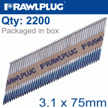 RAWLPLUG Timber Nails Clipped Galv 3.1Mm X 75Mm 2200 Per Box With X2 Fuel Cells RAWLPLUG Timber Nails Clipped Galv 3.1Mm X 75Mm 2200 Per Box With X2 Fuel Cells