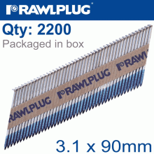 RAWLPLUG Timber Nails Clipped Galv 3.1Mm X 90Mm 2200 Per Box With X2 Fuel Cells RAWLPLUG Timber Nails Clipped Galv 3.1Mm X 90Mm 2200 Per Box With X2 Fuel Cells